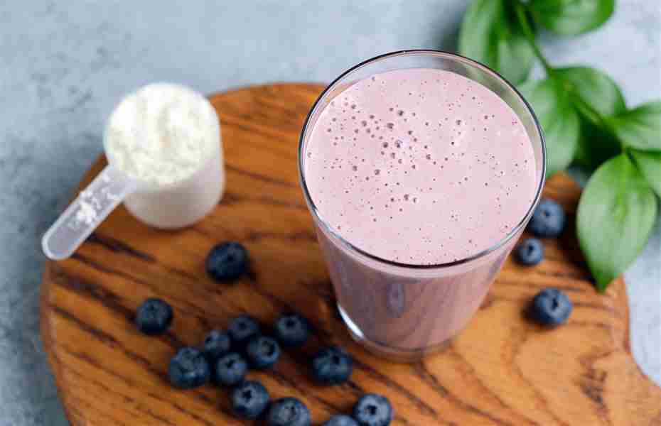 Agregue proteína en polvo a los batidos