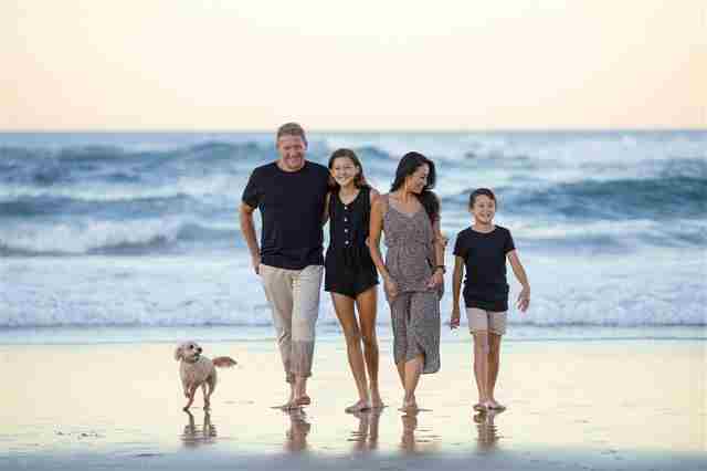 familia en la playa