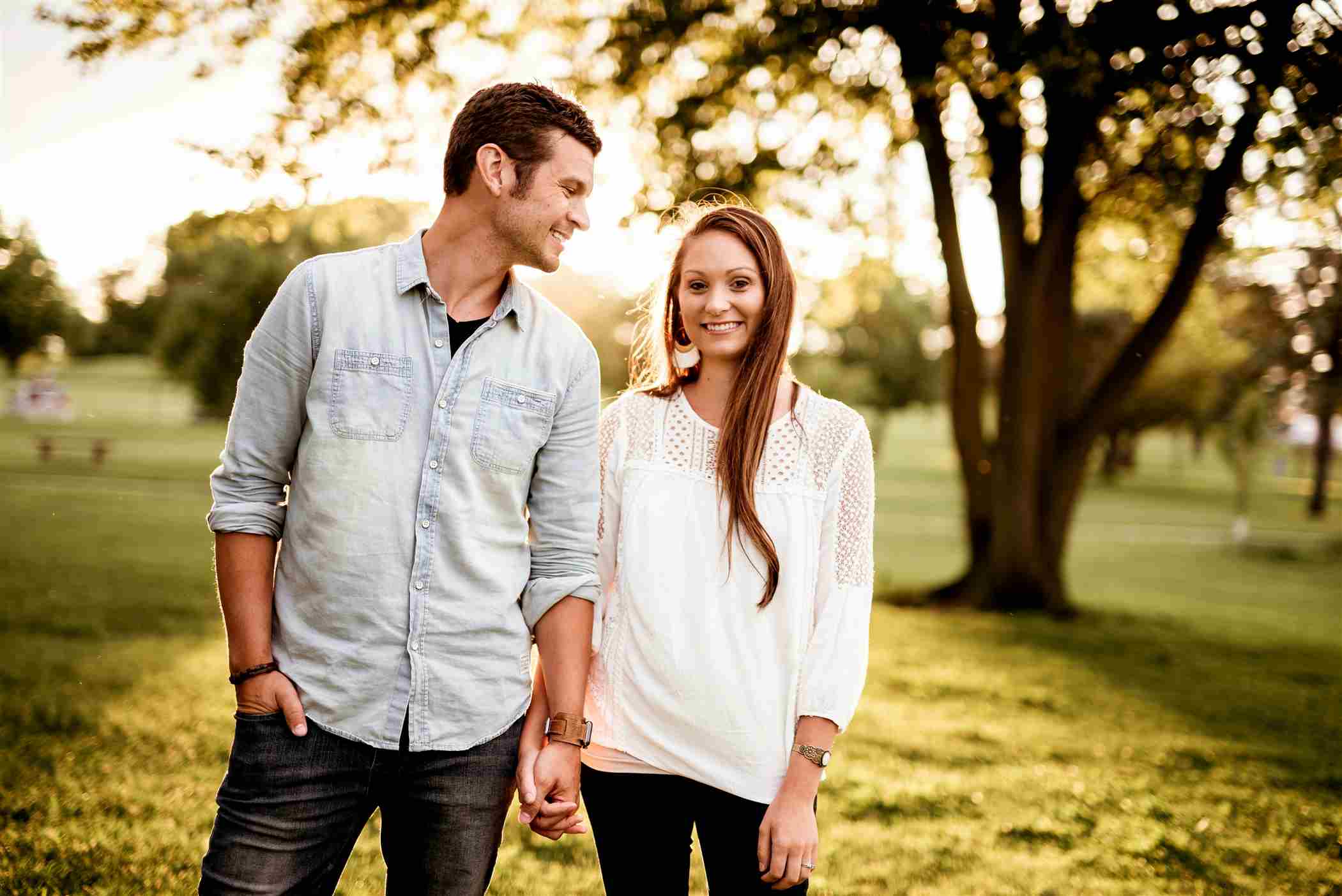 pareja en el parque