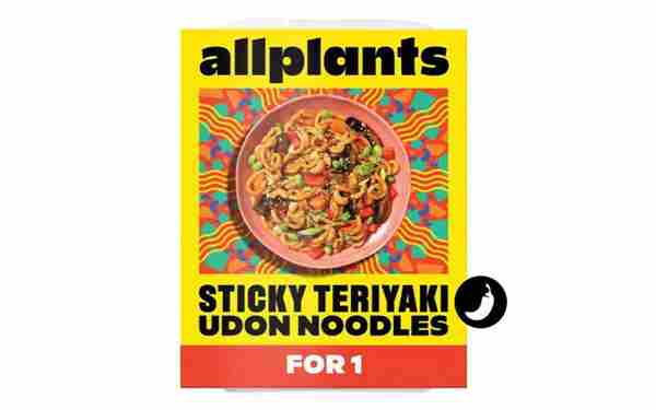 Allplants, fideos udon teriyaki pegajosos