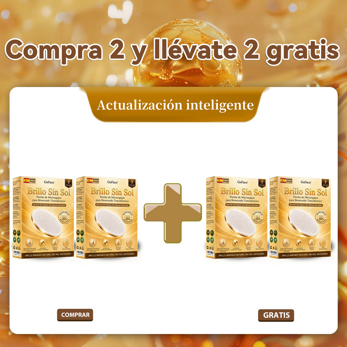 🌞🍑Gaface®| Consigue un bronceado natural y radiante sin sol con nuestra tecnología transdérmica.