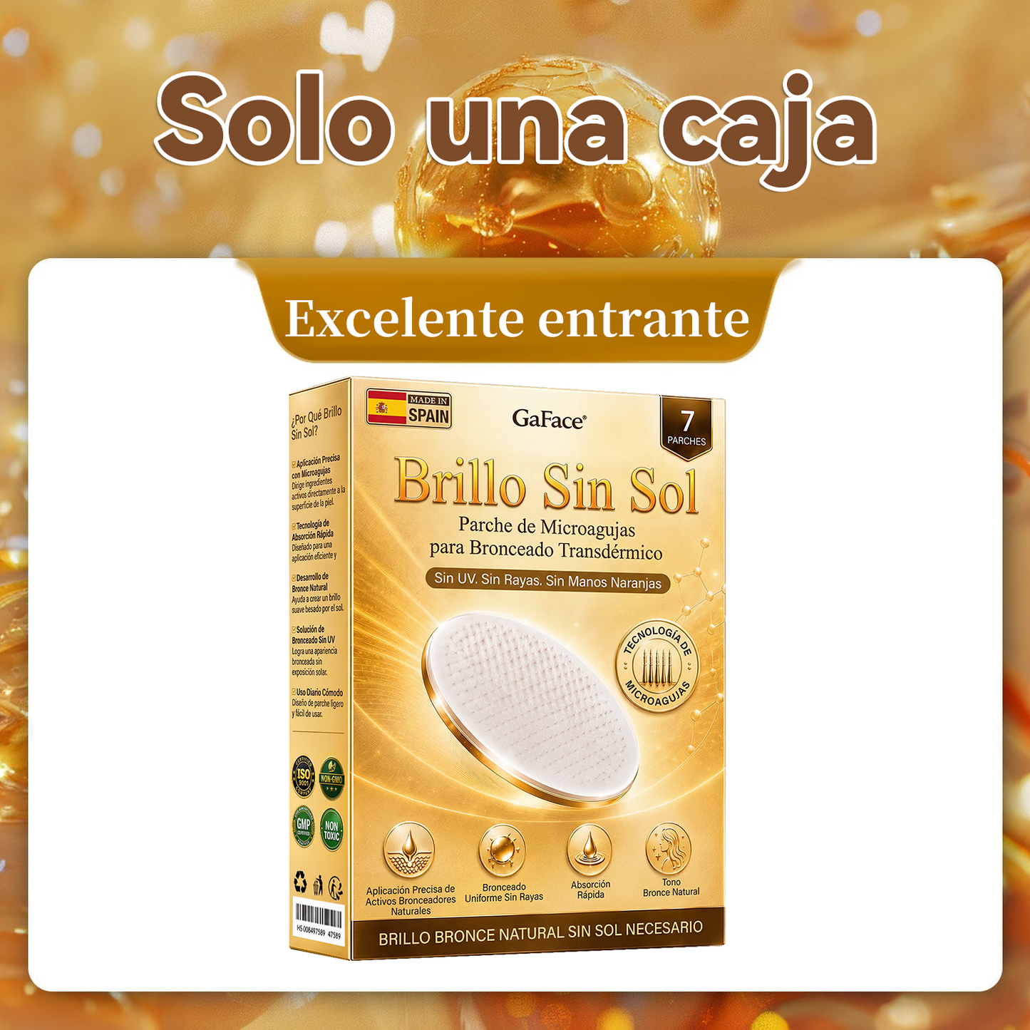 🌞🍑Gaface®| Consigue un bronceado natural y radiante sin sol con nuestra tecnología transdérmica.