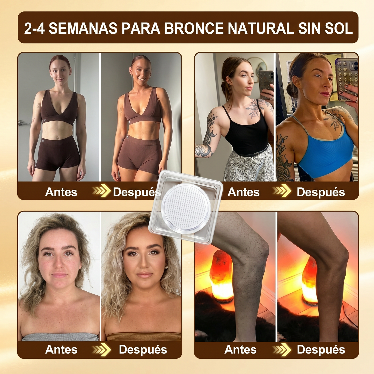 🌞🍑Gaface®| Consigue un bronceado natural y radiante sin sol con nuestra tecnología transdérmica.