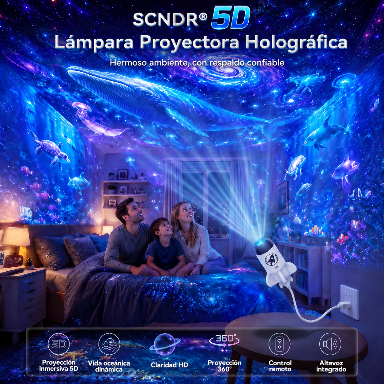 ⭐𝑺𝑪𝑵𝑫𝑹® 𝟓𝑫 𝑳𝒂́𝒎𝒑𝒂𝒓𝒂 𝑷𝒓𝒐𝒚𝒆𝒄𝒕𝒐𝒓𝒂 𝑯𝒐𝒍𝒐𝒈𝒓𝒂́𝒇𝒊𝒄𝒂 💥💥 𝐕𝐢𝐬𝐢𝐨́𝐧 𝐃𝐢𝐧𝐚́𝐦𝐢𝐜𝐚 𝐈𝐧𝐭𝐞𝐥𝐢𝐠𝐞𝐧𝐭𝐞 𝐔𝐥𝐭𝐫𝐚 𝐇𝐃 𝐝𝐞 𝐍𝐮𝐞𝐯𝐚 𝐆𝐞𝐧𝐞𝐫𝐚𝐜𝐢𝐨́𝐧
